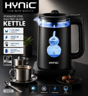 STAINLESS STEEL ELECTRIC GLASS KETTLE 1.8L (HK851)